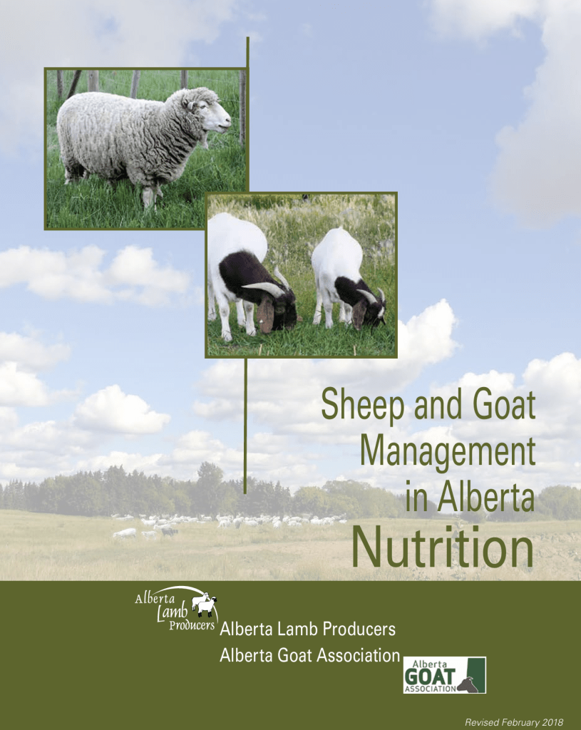 Sheep & Goat Management in Alberta - Nutrition.