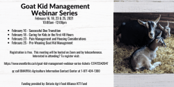 Goat Kid Management Webinar Series February 2021