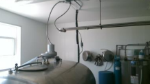 A bulk tank and milk lines, places were rubber parts are commonly found.